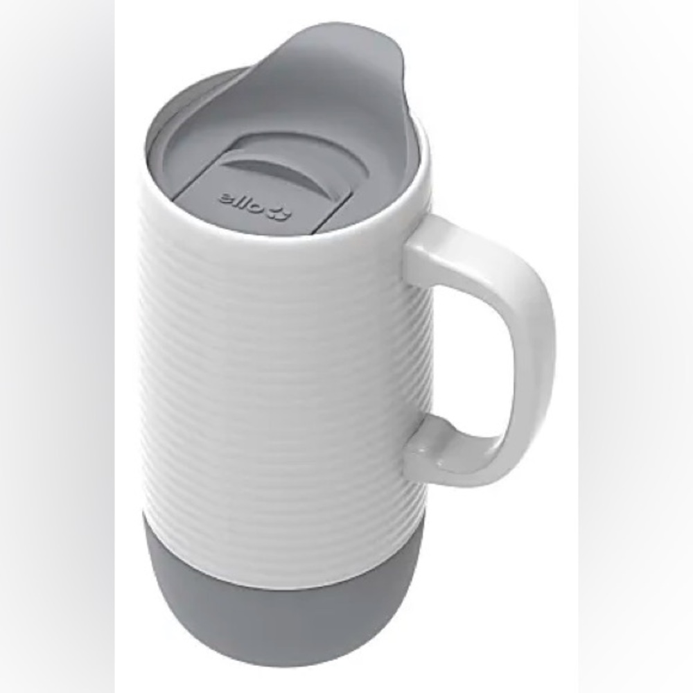 Ello Jane Ceramic Gray Slider Lid Travel 18 oz Mug
